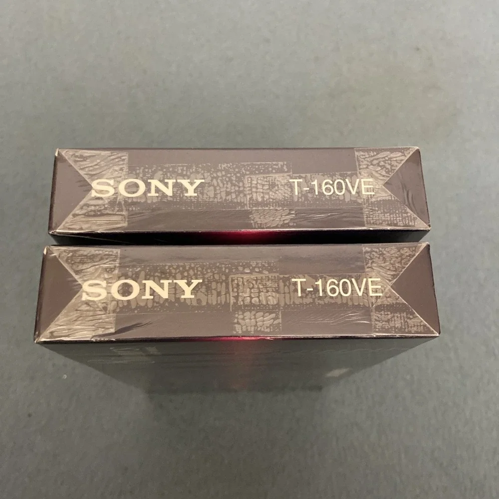Sony Premium Grade T-160VE Sealed Blank 8 Hours VHS Tapes - Lot of 2